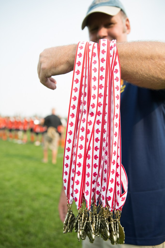 Medals ready for the Calgary Canucks U18 rugby team © J. Ashley Nixon