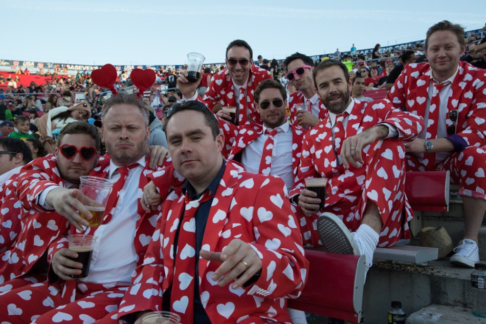 Rugby fans celebrating their sport....and Valentine's Day in Las Vegas. © J. Ashley Nixon