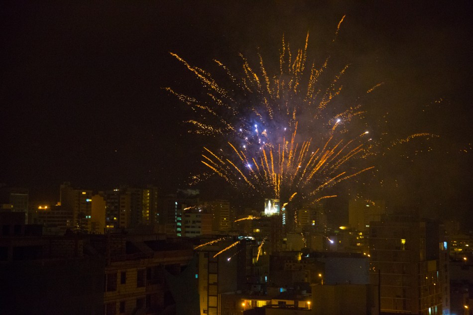 Cohetes (fireworks) over Lima, Peru New Years Day, 2016 © J. Ashley Nixon