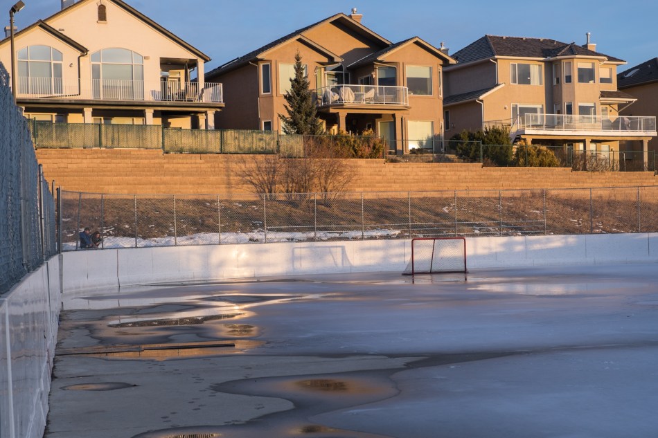 End of the ice this year? Battalion Park Outdoor Arena, Calgary, Canada © J. Ashley Nixon