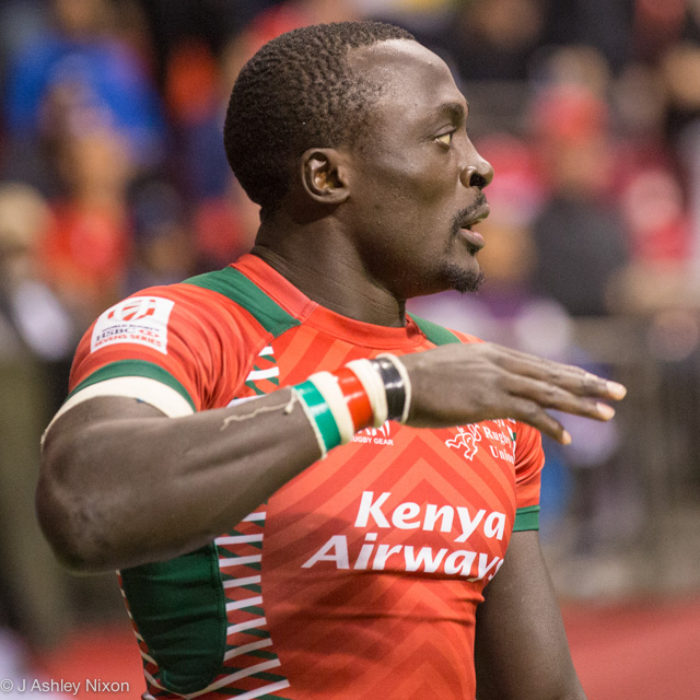 Collins Injera in action for Kenya Rugby 7s versus Fiji at the Vancouver round of the HSBC World Rugby Sevens 2016 © J. Ashley Nixon