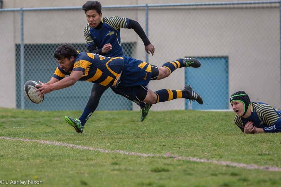 Griffins can fly! Action from Ernest manning High School Griffins Senior Boys rugby 7s 